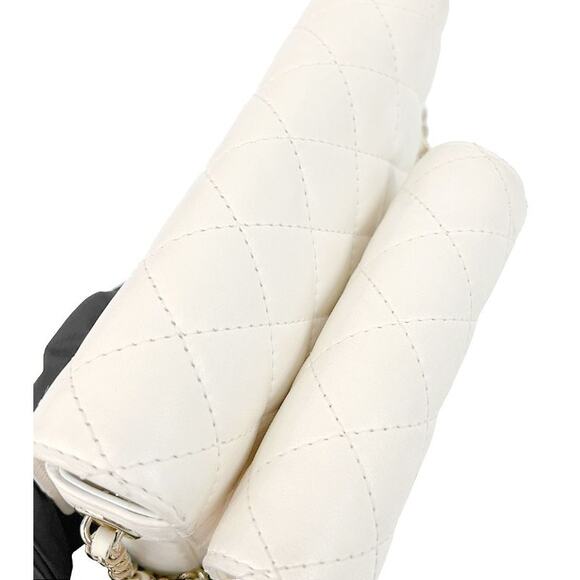 CHANEL White Flap Chain Shoulder Bag A-A25763 - Picture 6 of 12